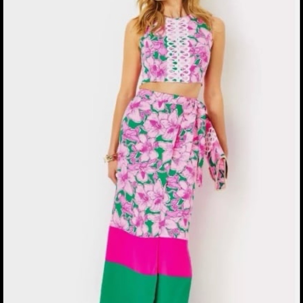 Lilly Pulitzer NWT Leif Maxi Set in 
Hibiss Kiss Print Size 8 - Picture 2 of 13